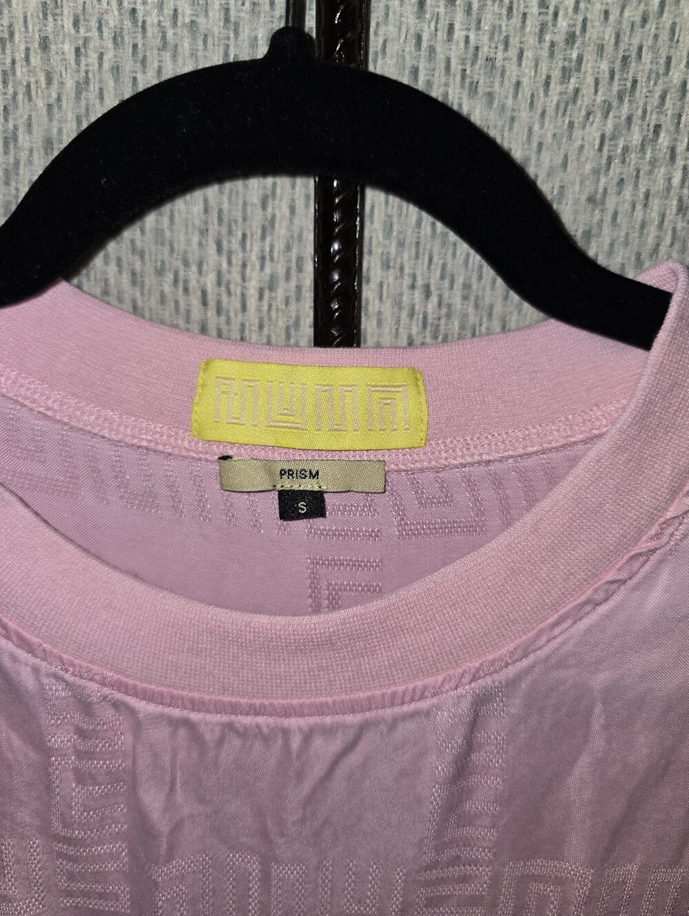 PRADA PRISM Pastel Pink Textured Silky Soft Crewneck Tee - Picture 3 of 8